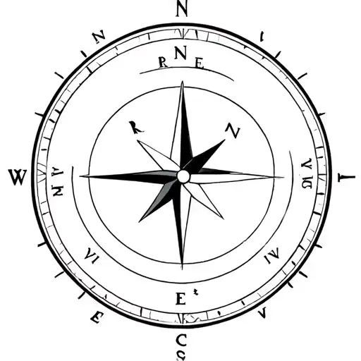 I want a compass, except that instead of putting North South East West I put R - E - V - E tattoo design idea
