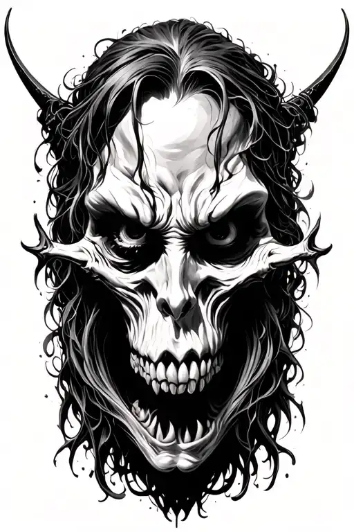 good and evil speak no evil good prevails tattoo design idea