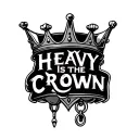 "HEAVY IS THE CROWN" text heavy is the crown and the crown hanging on the y tattoo design idea