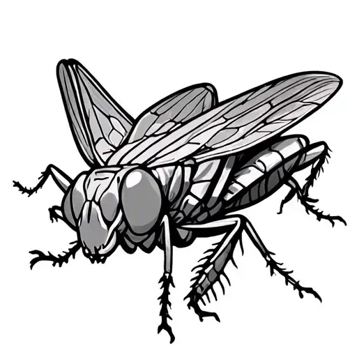 Grasshopper view from above tattoo design idea