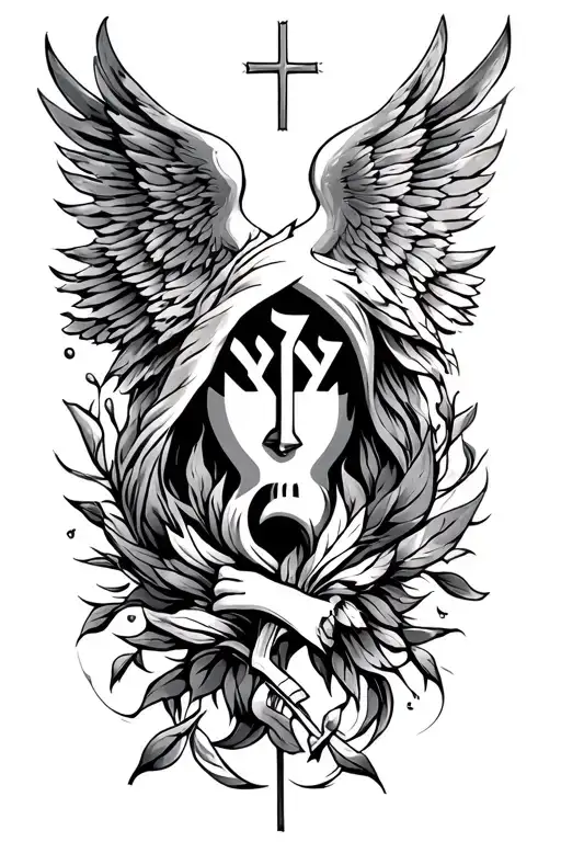 Christian, hebrew yahweh tattoo design idea