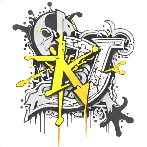letters in graffiti font to say Imperfect   tattoo design idea
