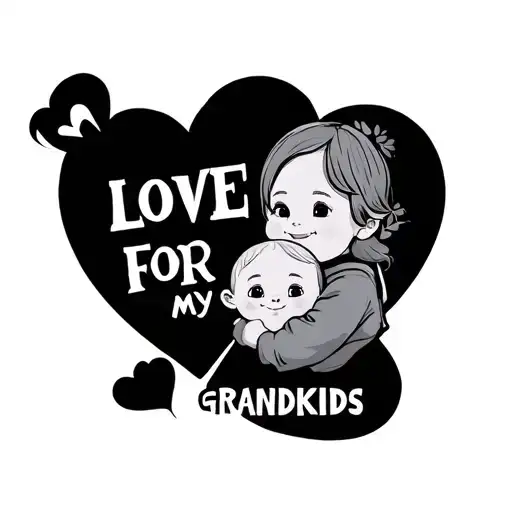 one love for my grandkids  tattoo design idea