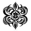 ogun symbol formed tattoo design idea