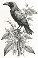 crow and a poison tree tattoo design idea
