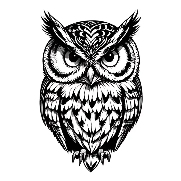 Owl tattoo design idea