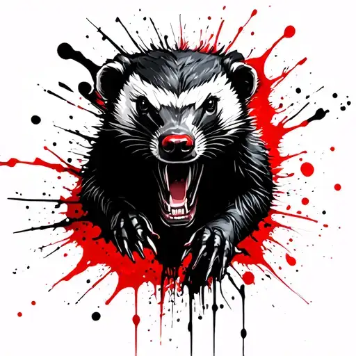 Honey Badger tattoo design idea