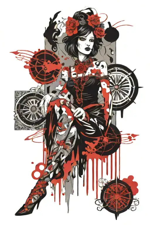 empress tarot card tattoo design idea