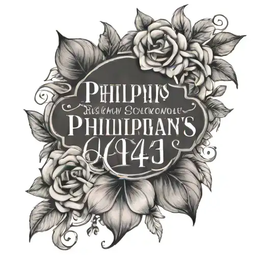 bible verse Philippians 4:13 tattoo design idea