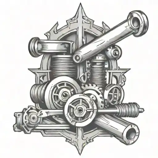 machinist tool tattoo design idea