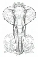 Elephant face tattoo design idea