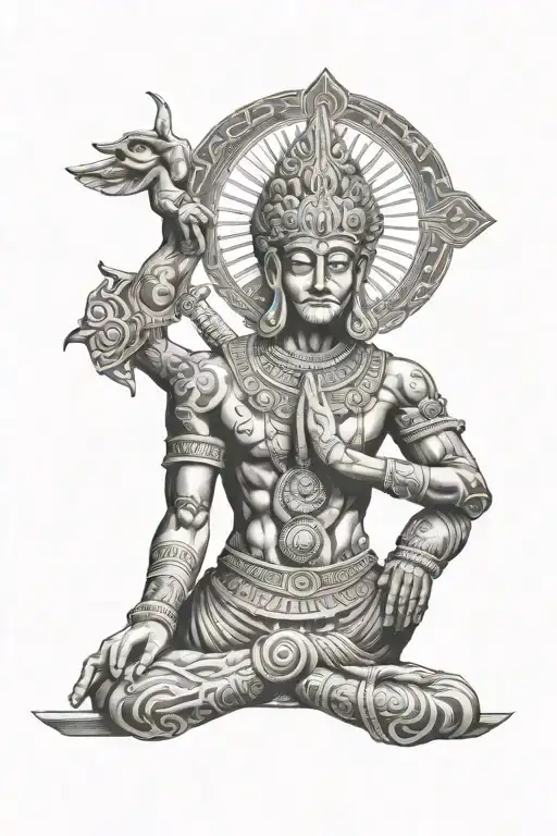 Annunaki God tattoo design idea