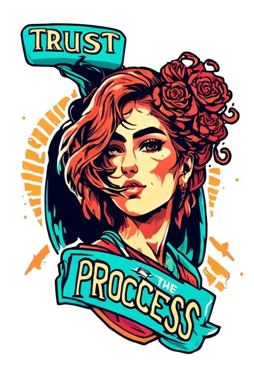 trust the process tattoo design idea