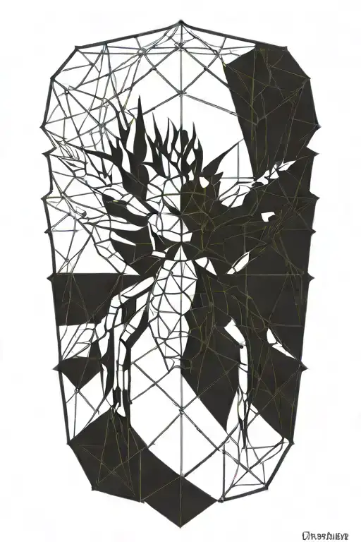 pineapple spider tattoo design idea