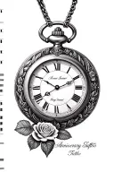 rose pocket watch anniversary  tattoo design idea