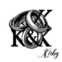 "M & K Kirby" wedding rings intertwined tattoo design idea