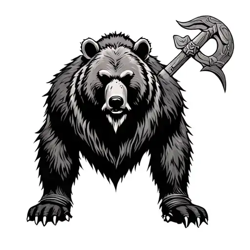 Viking Bear tattoo design idea