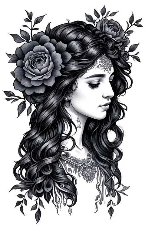 Persephone tattoo design idea