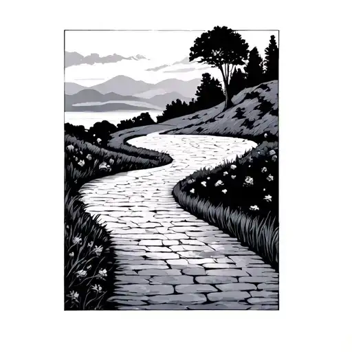 Pathway tattoo design idea