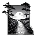 Pathway tattoo design idea