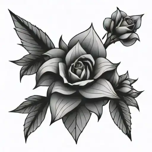 chicana y low poly black tattoo design idea