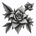 chicana y low poly black tattoo design idea