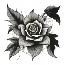 chicana y low poly black tattoo design idea