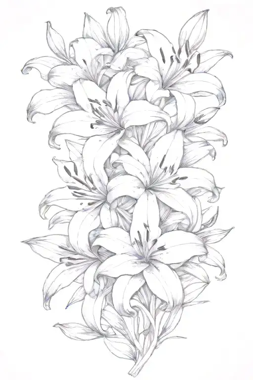 lily flower tattoo design idea