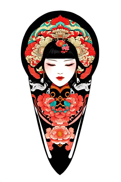 Japanese Mandala tattoo design idea