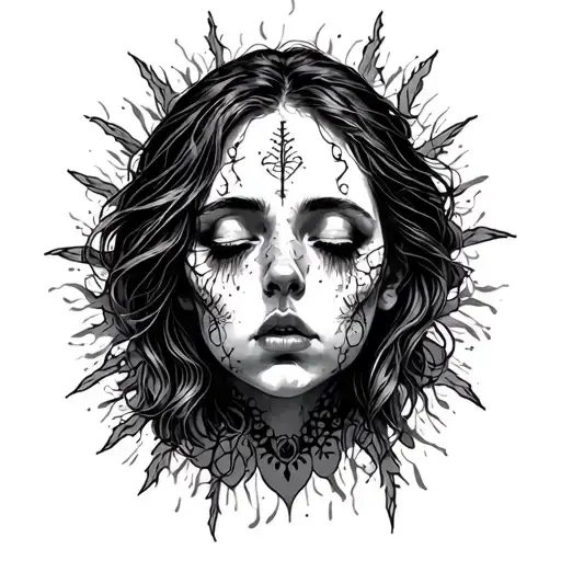 anxiety mental health tattoo design idea