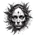 anxiety mental health tattoo design idea