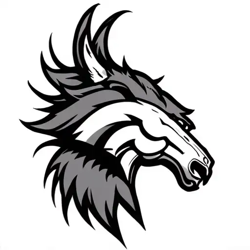 Broncos tattoo design idea