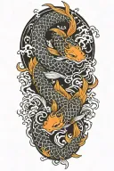 koi dragon tattoo design idea