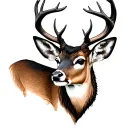 White Tail Deer tattoo design idea