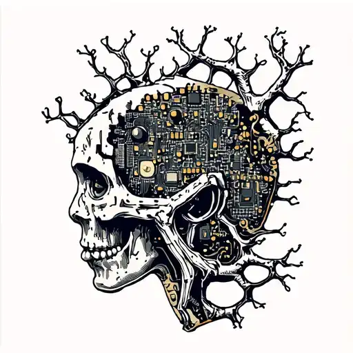 Motherboard neuron tattoo design idea