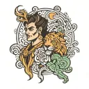 krushna and arjun tattoo design idea