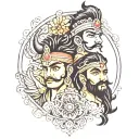 krushna and arjun tattoo design idea