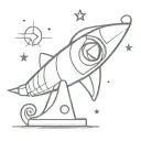 Galaxy Gramophone rocket ship, weird, stars, moon, cosmos, lightning bolt, rock'n'roll tattoo design idea