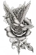 dove rose miscarriage tattoos tattoo design idea