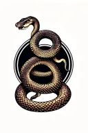 snake and virgo symbol tattoo design idea
