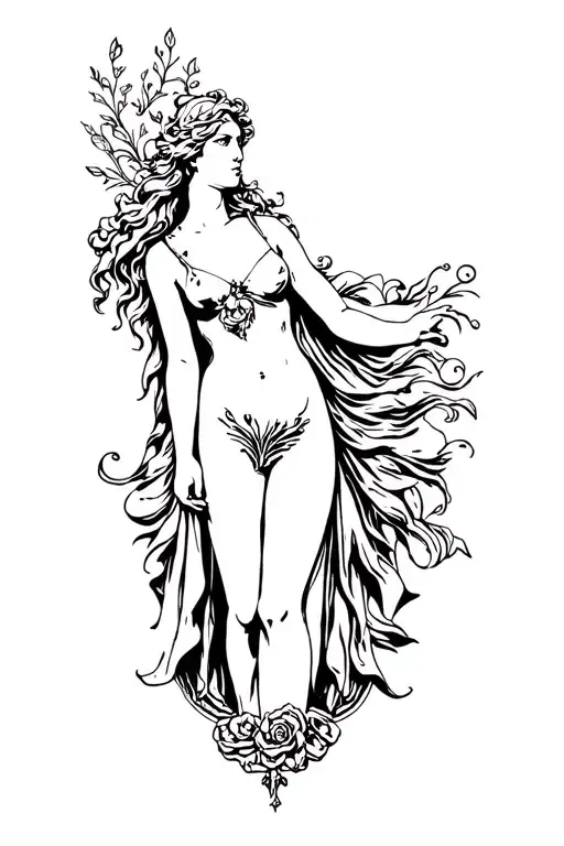 Aphrodite the goddess of love tattoo tattoo design idea