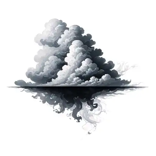 Coverup Clouds and Smoke tattoo design idea