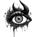 Devil Eye tattoo design idea