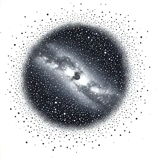 milky way galaxy tattoo design idea