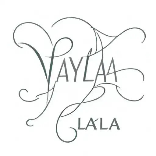 Layla name tattoo design idea