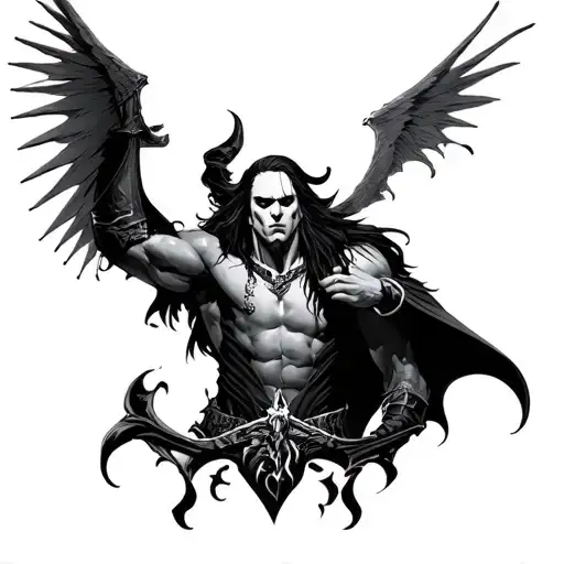 Castlevania alucard tattoo design idea