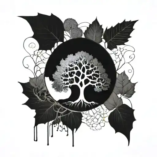 based on the book "The Secret Life of Trees" tattoo design idea