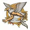 icarus falling down tattoo design idea