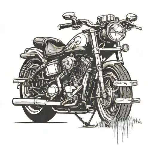 panhead motor tattoo design idea