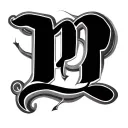 small p calligraphy tattoo design idea